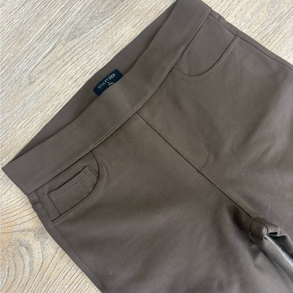 NYDJ Sculpt-Her Modern Legging Pants Coffee Bean Pull On Stretch Women’s S - Picture 8 of 15